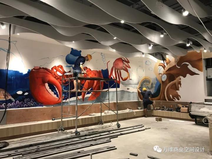 萬維超市設計項目-盒馬鮮生施工現(xiàn)場