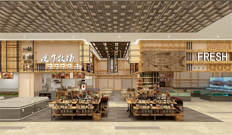 萬維商業(yè)空間設(shè)計案例-仁禾市集檔口區(qū)設(shè)計